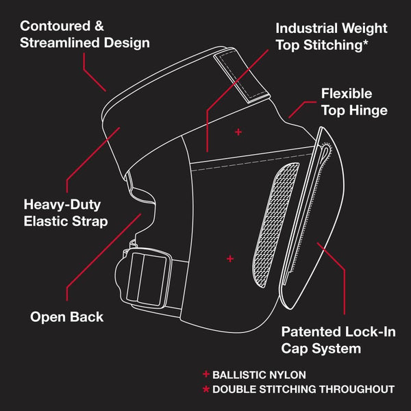 Pro-Tec Pads Vert Knee Pad - Black - Skatewarehouse.co.uk