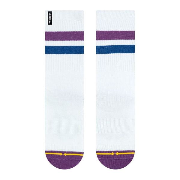 Merge4 Repreve Subtle Grape White Classic Crew Socks - Skatewarehouse.co.uk