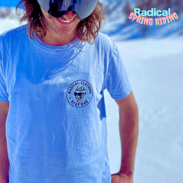 Radical. Stay Rad T-shirt, Unisex - Light Blue - Skatewarehouse.co.uk