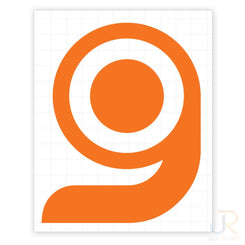 Orangatang "G" Vinyl Sticker - Large 6.5 x 8.2"
