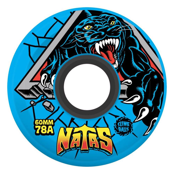 Slime Balls Skateboard Wheels Natas Reissue Hardline 78a - Blue - Skatewarehouse.co.uk