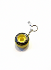 Spirtfire Key Chain Wheel Key Ring - Swirl Yellow - Skatewarehouse.co.uk