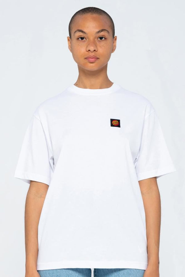 Santa Cruz T-Shirt Classic Label T-Shirt - White - Skatewarehouse.co.uk