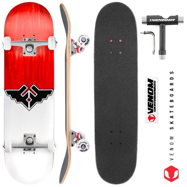 Fracture Wings V1 Red Custom Complete Skateboard -  8.0