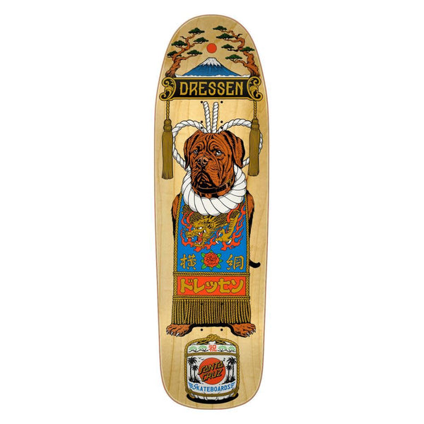 Santa Cruz Shaped Dressen Sumo Dog Skateboard Deck - 9.3