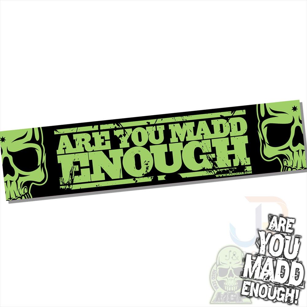 MGP Shop Banner - Are You Madd Enough - Green 130 x 30CM Scooter Parts