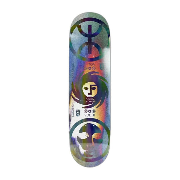 Opera Nassim Lachhab Crypto EX7 Black / Oil Slick Skateboard Deck - 8.375