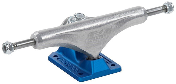 Enuff Decade Pro Satin Skateboard Trucks - Natural / Blue - 129mm - Skatewarehouse.co.uk