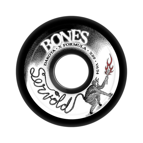 BONES X-Formula Servold 'Eternal Search' 54mm V6 Widecut 99A (Black) Skateboard Wheels