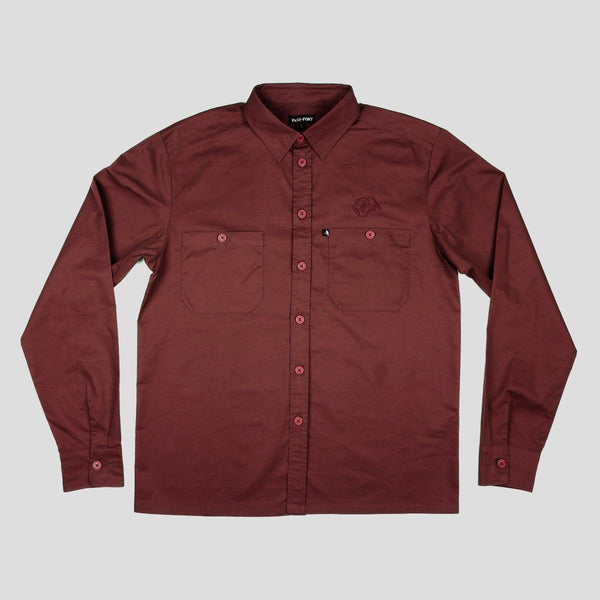 Pass~Port Workers Banner Longsleeve Shirt (Burgundy) - L