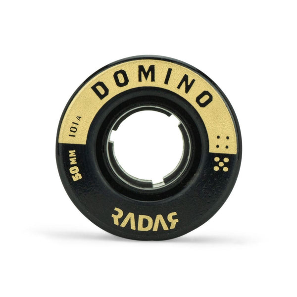 Radar (4) - Domino- Black / Gold - 50 x / 101A Skateboard Wheels - 31mm