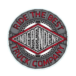 Independent Stickers Mako Tile (10 Pack) Grey / Red - 4.6 - Skatewarehouse.co.uk