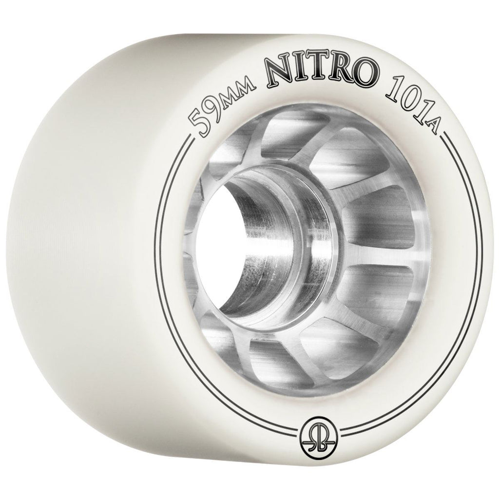 Rollerbones - Nitro Speed White (8) - / 101a Skateboard Wheels - 59mm