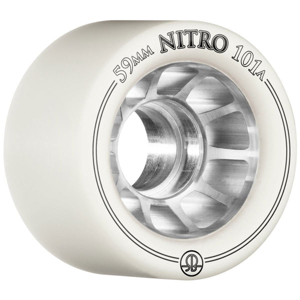 Rollerbones - Nitro Speed White (8) - / 101a Skateboard Wheels - 59mm