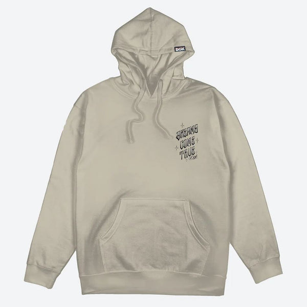 DGK Dreams Come True Hooded Fleece Cement - Skatewarehouse.co.uk