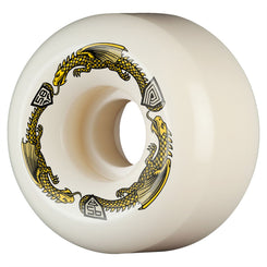 Powell-Peralta Dragon Formula • x 33mm • 95A • RB2 • Off White / Yellow Skateboard Wheels - 58mm