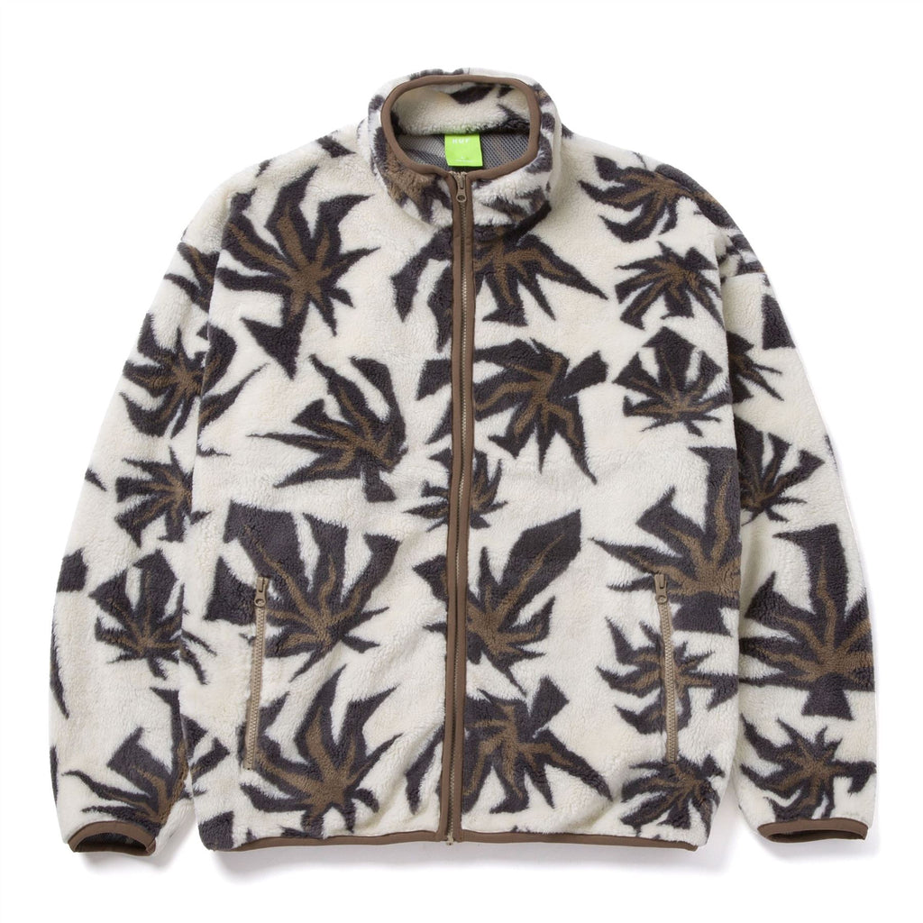 HUF Lowell Jacquard Sherpa Zip (Natural) Accessories - XL