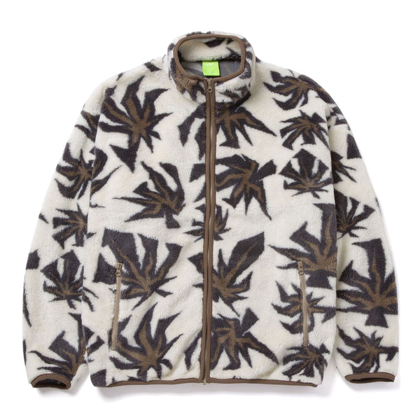 HUF Lowell Jacquard Sherpa Zip (Natural) Accessories - XL