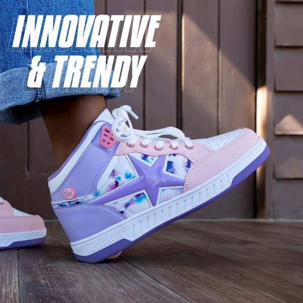 Breezy Rollers Skater - White / Purple / Pink - Skatewarehouse.co.uk