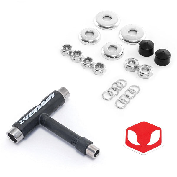 Venom Skateboards T Tool Black & Truck Rebuild Kit Gift Pack - Skatewarehouse.co.uk