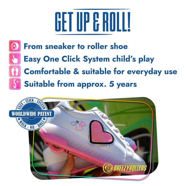 Breezy Rollers Light Heart - Pink - Skatewarehouse.co.uk