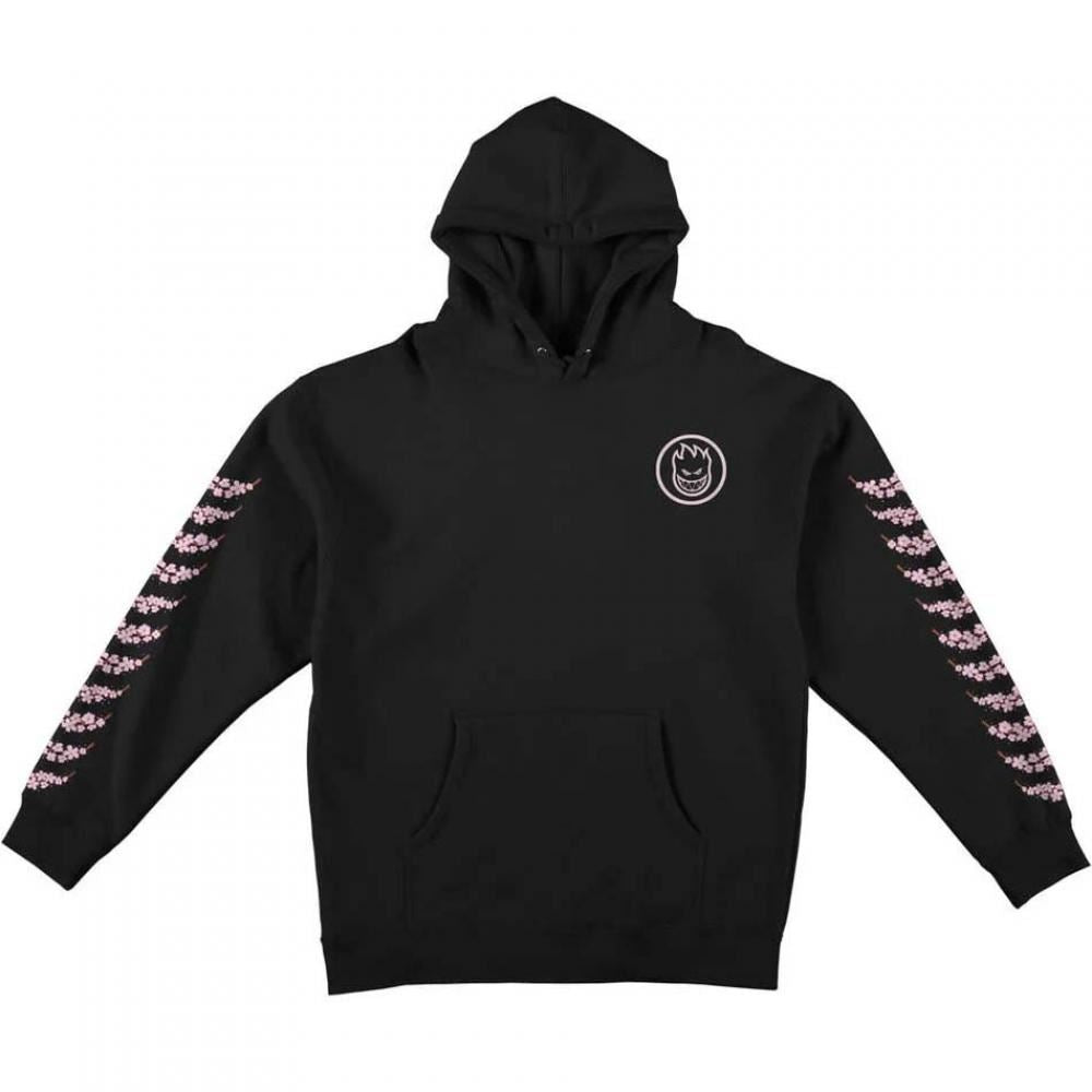 Spitfire Hoody Cherry Blossom Classic - Black - Skatewarehouse.co.uk