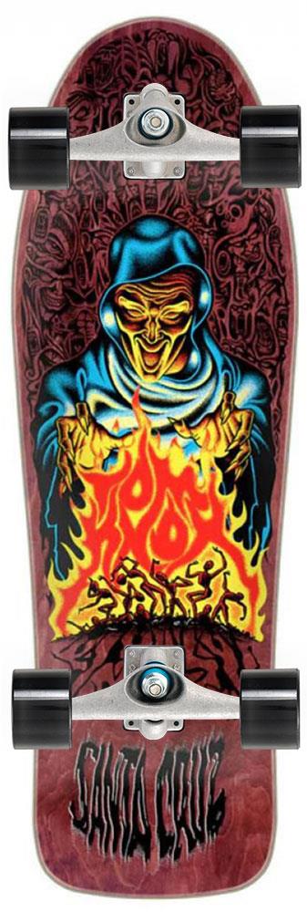 Santa Cruz Reissue Knox Firepit x Carver Custom Surf Skate Skateboard CX - 10.07" x 31.3" - Skatewarehouse.co.uk