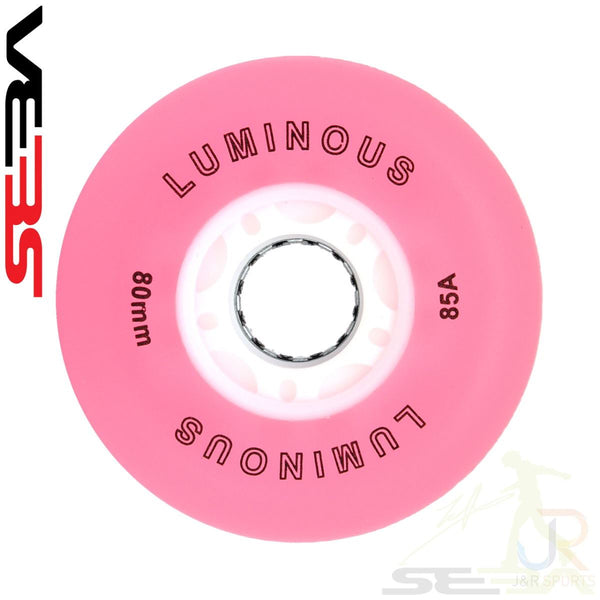 Seba Luminous Wheel (4) - Pink / White - 72mm (Set of 4)