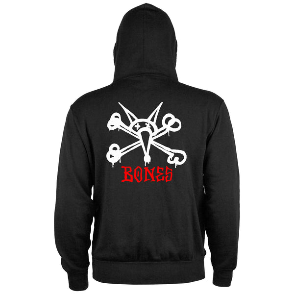 Powell-Peralta™ Rat Bones • Lightweight Zipped Hoody • Black - Skatewarehouse.co.uk