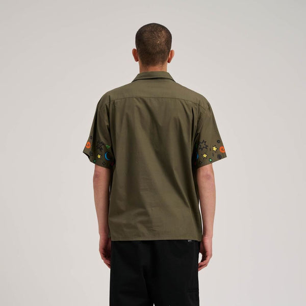 Santa Cruz Shirt Salba Resurrection Shirt - Uniform Green - Skatewarehouse.co.uk