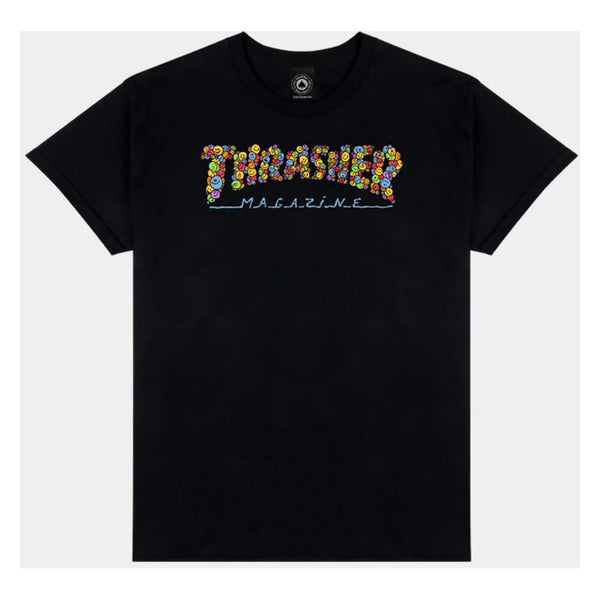Thrasher T-Shirt Smile By Spanky - Black - Skatewarehouse.co.uk