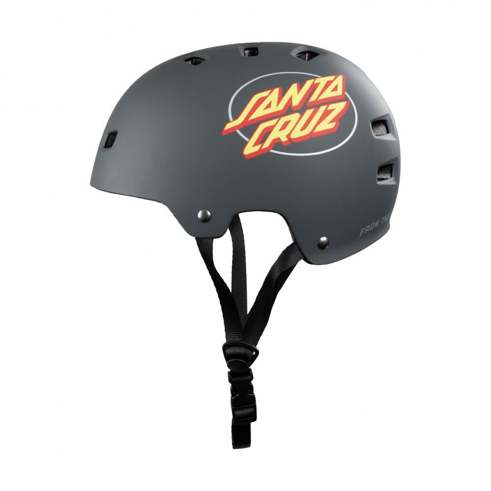 Bullet x Santa Cruz Helmet Oval Dot - Matte Charcoal - Skatewarehouse.co.uk