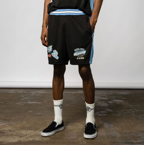 Santa Cruz Mesh Shorts TTE Worldwide - Black - Skatewarehouse.co.uk