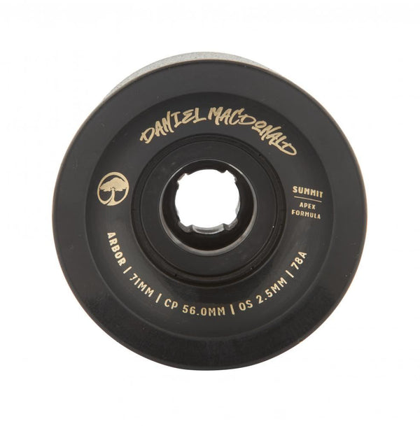 Arbor Signature Skateboard Wheels Summit Daniel MacDonald 78a - Black - Skatewarehouse.co.uk