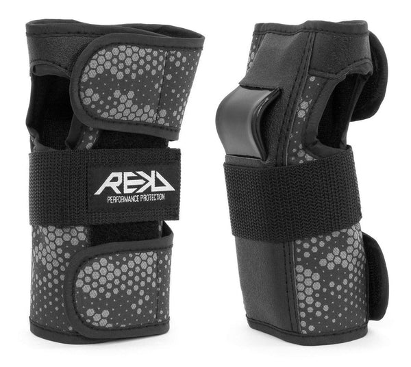 REKD Skateboard Skate Scooter BMX Wrist Guards - Black / Grey - Skatewarehouse.co.uk