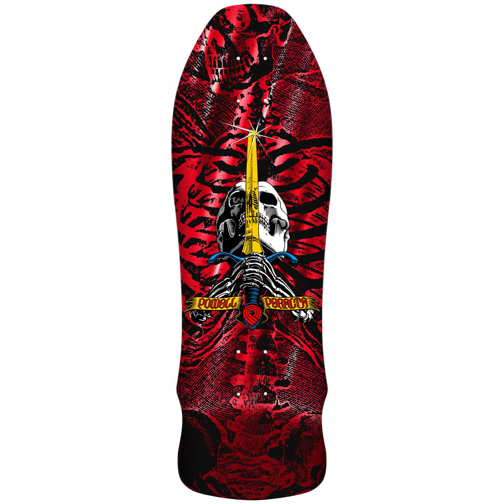Powell Peralta Geegah Skull & Sword Reissue Red Foil x Skateboard Deck - 9.75"