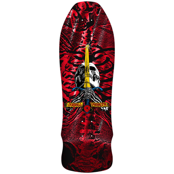 Powell Peralta Geegah Skull & Sword Reissue Red Foil x Skateboard Deck - 9.75