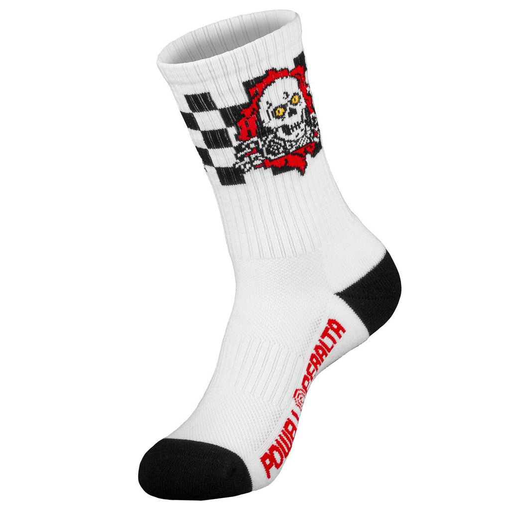 Powell Peralta Ripper Cotton Socks Checker Stripes Red / Black