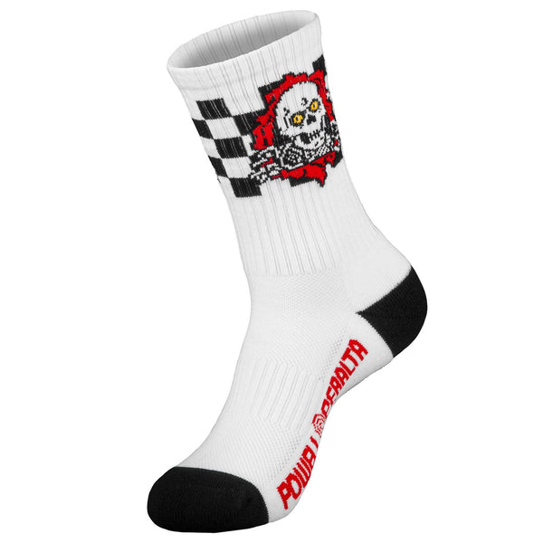 Powell Peralta Ripper Cotton Socks Checker Stripes Red / Black