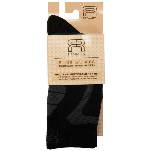 FR Skating Sports Socks - Black / Grey
