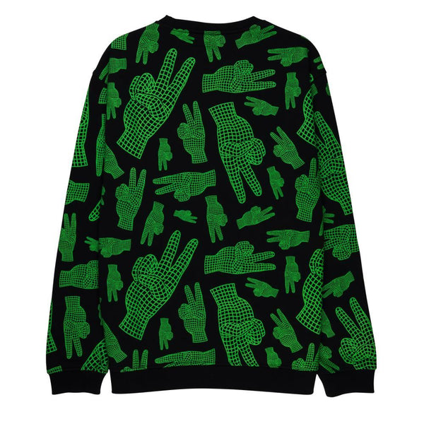 Santa Cruz Crew All Over Atomic Peace Crew - Black - Skatewarehouse.co.uk