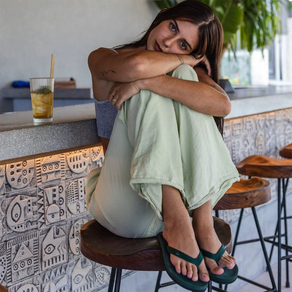 Indosole - Womens Flip Flops - Easy Living - Leaf Shoes