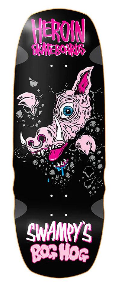 Heroin Swampys Bog Hog Skateboard Deck - 10.75" - Skatewarehouse.co.uk