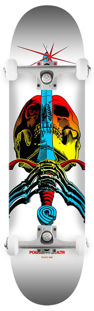 Powell Peralta Skull & Sword • Yellow Fade / White x Venom Custom Complete Skateboard - 8.25"