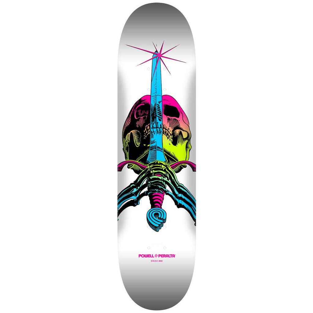 Powell Peralta Skull & Sword • Lime Fade / White Skateboard Deck - 9.0" - Skatewarehouse.co.uk