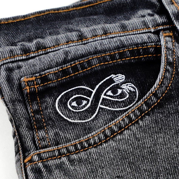 Magenta OG Pants Distressed Black Denim - Skatewarehouse.co.uk