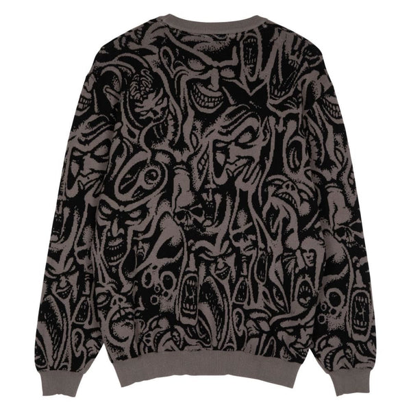 Santa Cruz Knit Crew Knox Faces - Grey - Skatewarehouse.co.uk