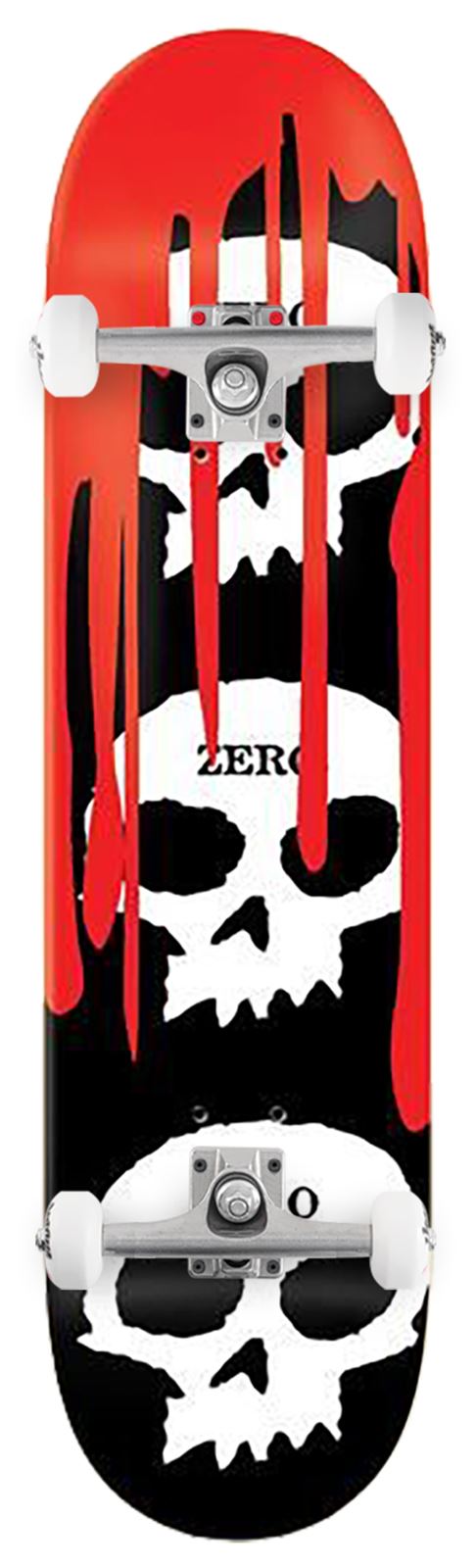 Zero Skateboard Skull Blood Black White Red x Venom Custom Complete Skateboard - 8.5