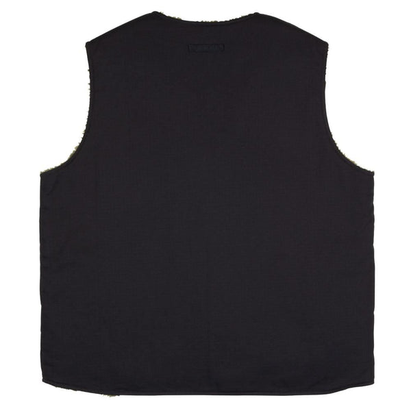 Santa Cruz Jacket Hideout Reversible Vest - Black / Sea Kelp - Skatewarehouse.co.uk