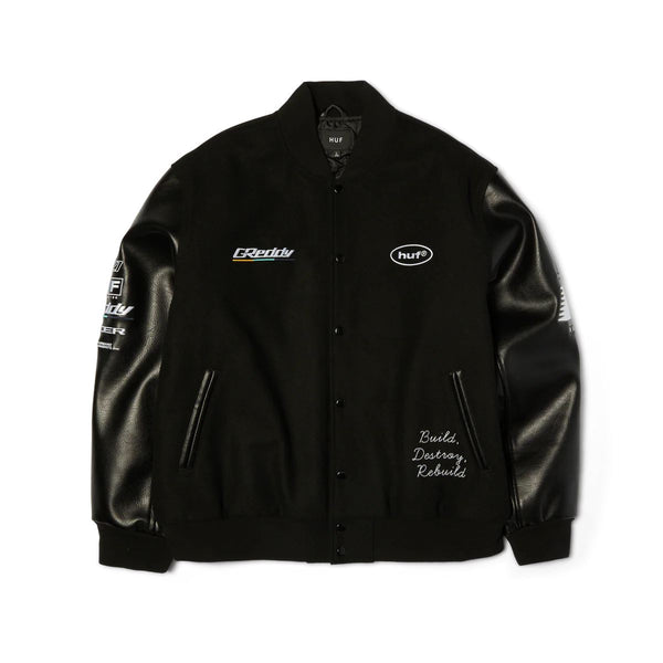 HUF x GReddy Varsity Jacket (Black)